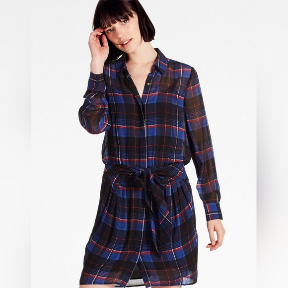 Lucky Brand Tie Shirt Dress Size S NWT - Picture 1 of 13